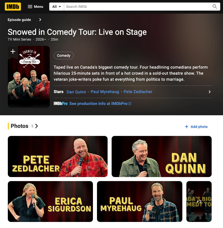 Snowed In Comedy Tour: Live on Stage Snowed In Comedy Tour: Live on Stage